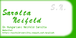 sarolta neifeld business card